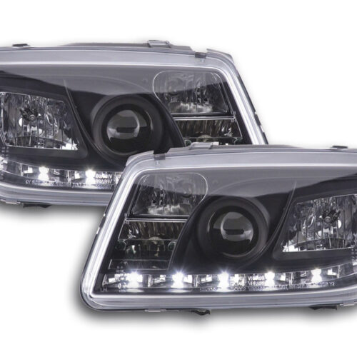 Scheinwerfer Set Daylight LED TFL-Optik VW Bora Typ 1J  99-04 schwarz