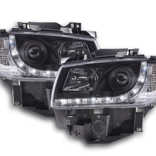 Scheinwerfer Set Daylight LED TFL-Optik VW Bus T4  96-03 schwarz