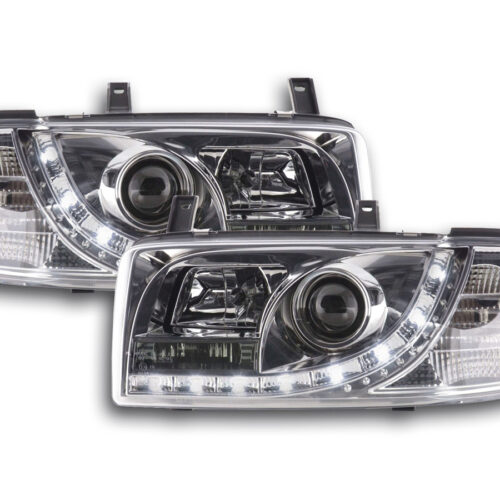 Scheinwerfer Set Daylight LED TFL-Optik VW Bus T4  90-03 chrom