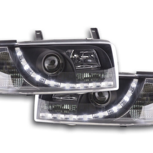 Scheinwerfer Set Daylight LED TFL-Optik VW Bus T4  90-03 schwarz