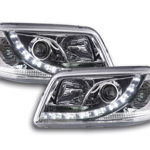 Scheinwerfer Set Daylight LED TFL-Optik VW Bus T5  03-09 chrom