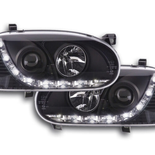 Scheinwerfer Set Daylight LED TFL-Optik VW Golf 3 Typ 1HXO 1EXO  91-97 schwarz