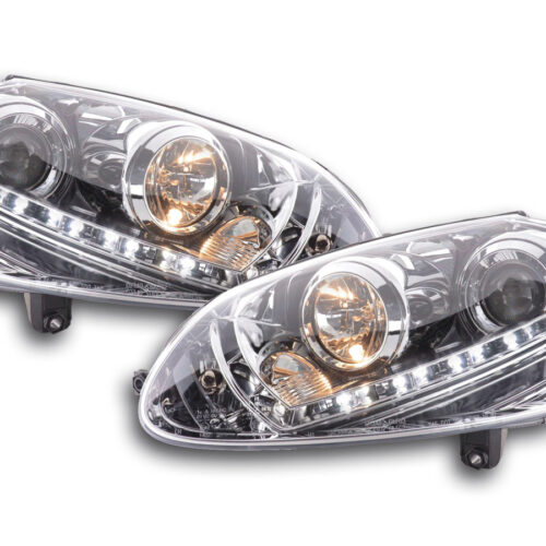 Scheinwerfer Set Daylight LED TFL-Optik VW Golf 5 Typ 1K  03-08 chrom