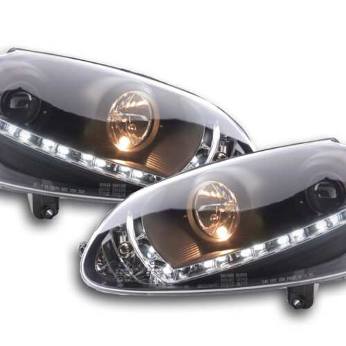 Scheinwerfer Set Daylight LED Tagfahrlicht VW Golf 5 Typ 1K  03-08 schwarz