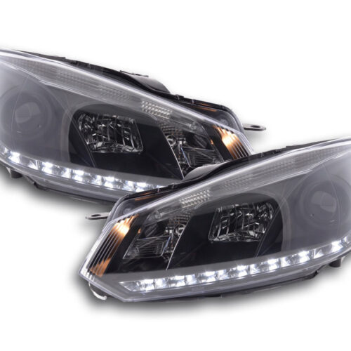 Scheinwerfer Set Daylight LED Tagfahrlicht VW Golf 6 Typ 1K  08- schwarz für Rechtslenker