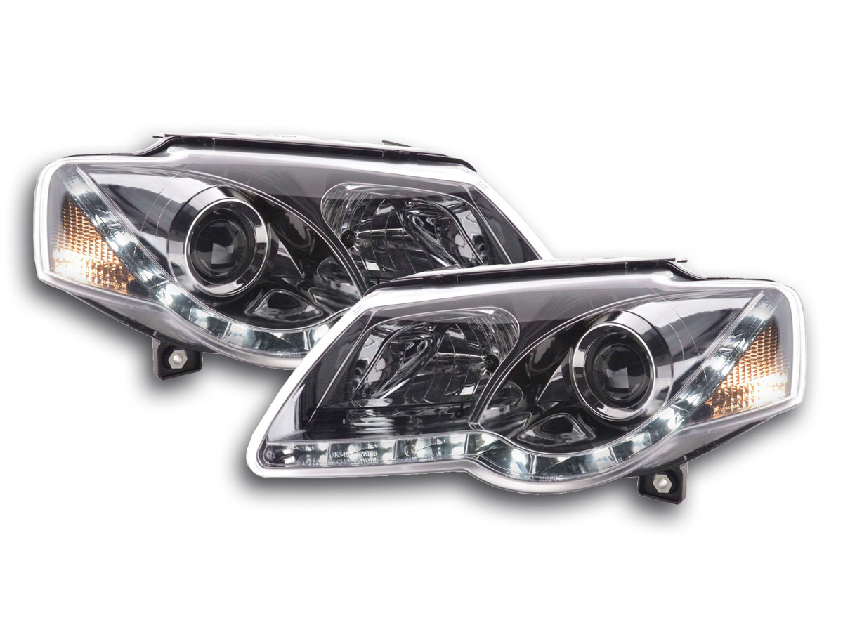 Scheinwerfer Set Daylight LED Tagfahrlicht VW Passat B6 3C chrom