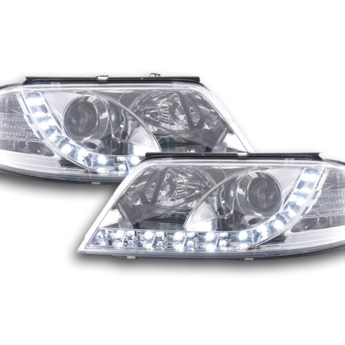 Scheinwerfer Set Daylight LED TFL-Optik VW Passat Typ 3BG  00-05 chrom für Rechtslenker