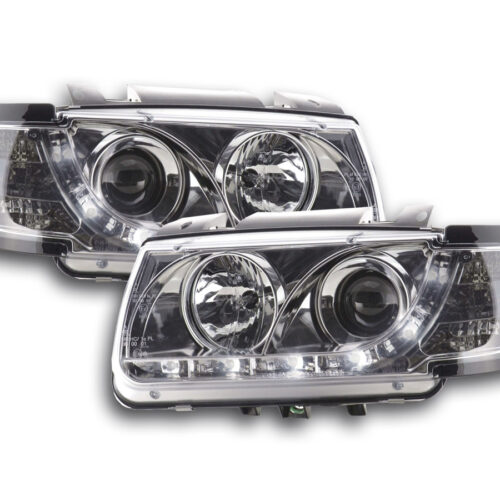 Scheinwerfer Set Daylight LED TFL-Optik VW Polo Typ 6N  94-99 chrom