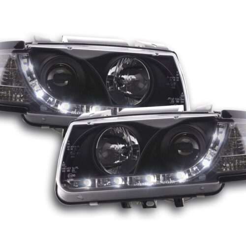 Scheinwerfer Set Daylight LED TFL-Optik VW Polo Typ 6N  94-99 schwarz