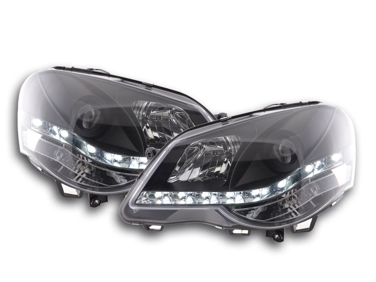 Scheinwerfer Set Daylight LED Tagfahrlicht VW Polo 9N3  05-09 schwarz