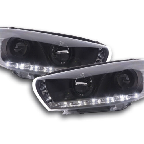 Scheinwerfer Set Daylight LED TFL-Optik VW Scirocco 3 Typ 13  08- schwarz