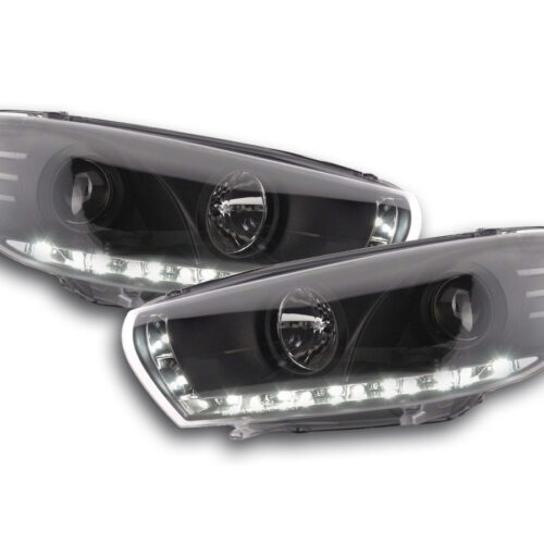 Scheinwerfer Set Daylight LED Tagfahrlicht VW Scirocco 3 Typ 13 schwarz