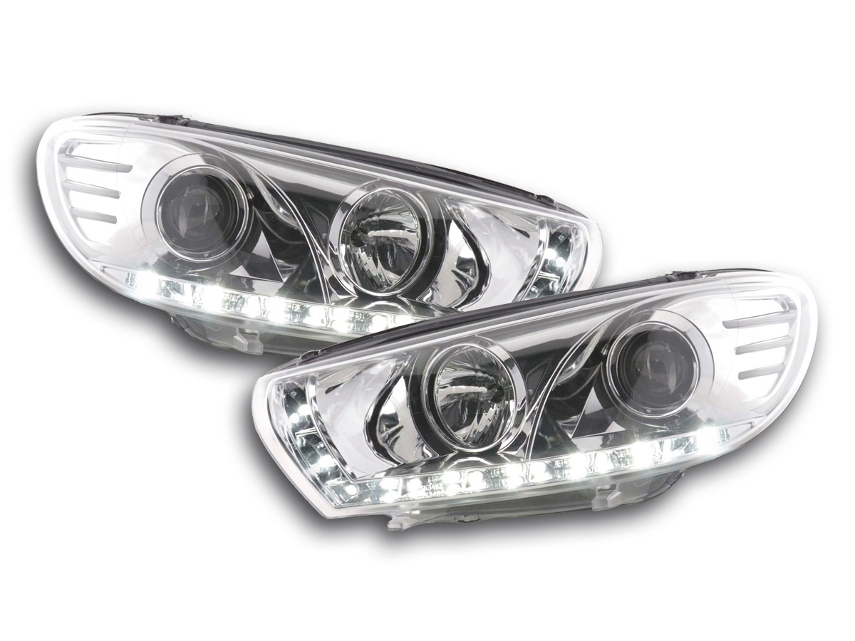 Scheinwerfer Set Daylight LED Tagfahrlicht VW Scirocco 3 Typ 13 chrom