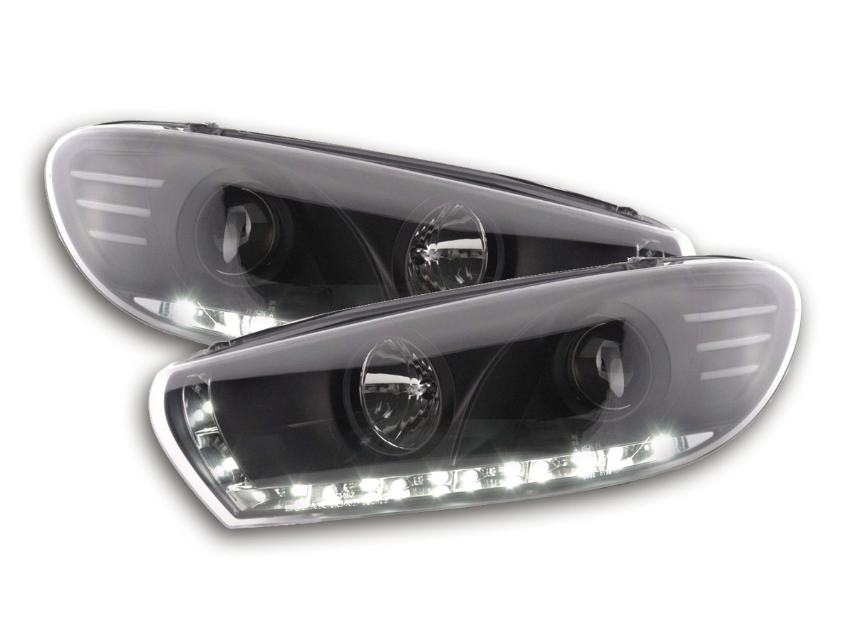 Scheinwerfer Set Daylight LED Tagfahrlicht VW Scirocco 3 Typ 13 schwarz