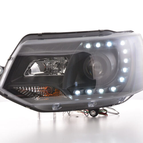 Scheinwerfer Set Daylight LED Tagfahrlicht VW Bus T5  ab 2009 schwarz