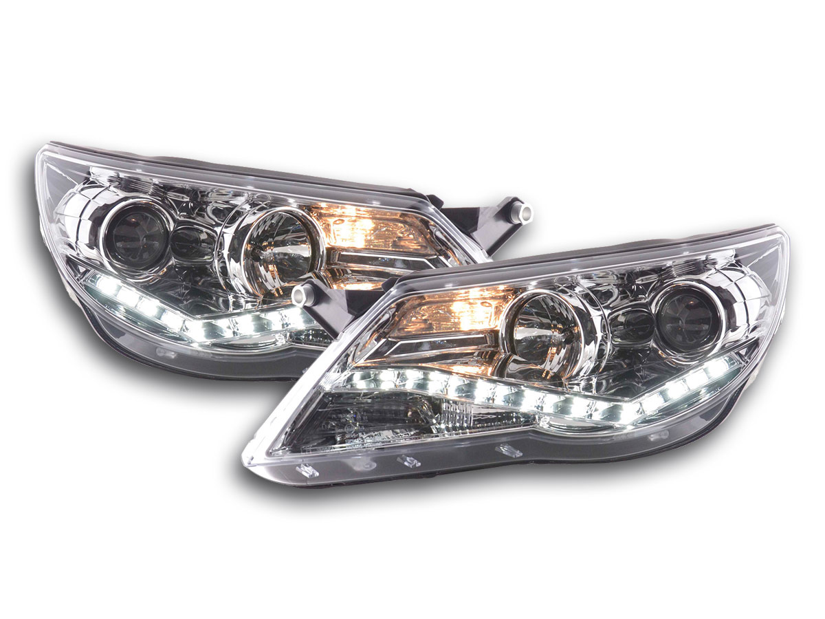 Scheinwerfer Set Daylight LED TFL-Optik VW Tiguan  07-11 chrom