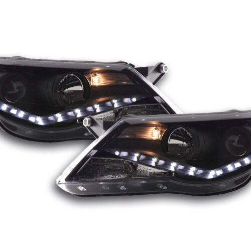 Scheinwerfer Set Daylight LED TFL-Optik VW Tiguan  07-11 schwarz