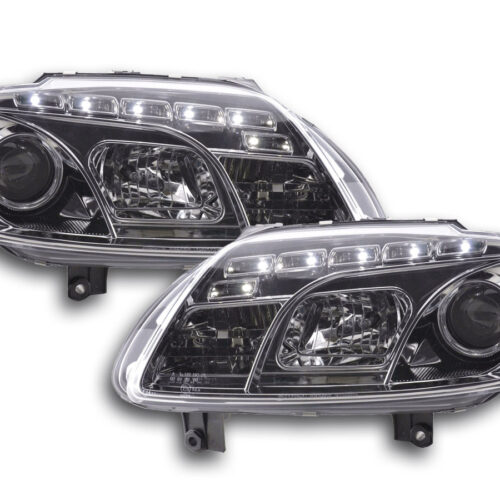 Scheinwerfer Set Daylight LED TFL-Optik VW Touran Typ 1T / VW Caddy Typ 2K  03-06 chrom