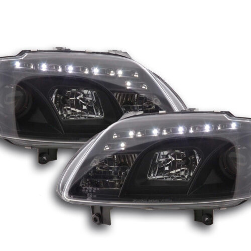 Scheinwerfer Set Daylight LED TFL-Optik VW Touran Typ 1T / VW Caddy Typ 2K  03-06 schwarz