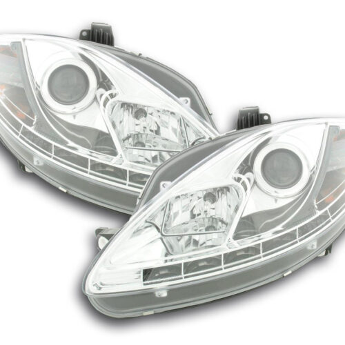 Scheinwerfer Set Daylight LED TFL-Optik Seat Leon Typ 1P / Altea/Toledo Typ 5P  05-09 chrom