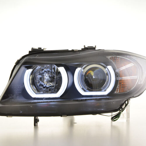 Scheinwerfer Set Xenon Daylight LED TFL-Optik BMW 3er E90/E91 Limo/Touring  05-08 schwarz