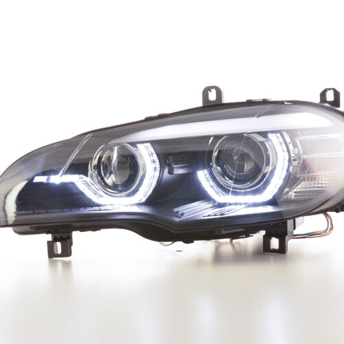 Scheinwerfer LINKS Xenon Daylight LED Tagfahrlicht BMW X5 E70  06-10 schwarz