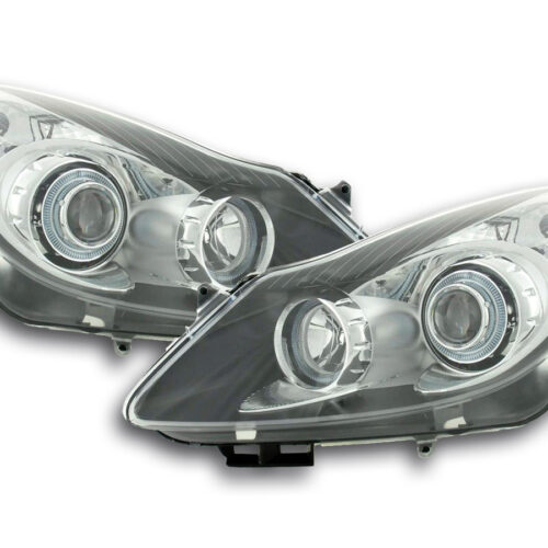 Scheinwerfer Set Angel Eyes Opel Corsa D  06- schwarz