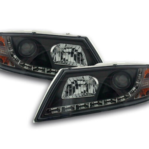 Scheinwerfer Set Daylight LED TFL-Optik Skoda Octavia Typ 1Z  04-08 schwarz