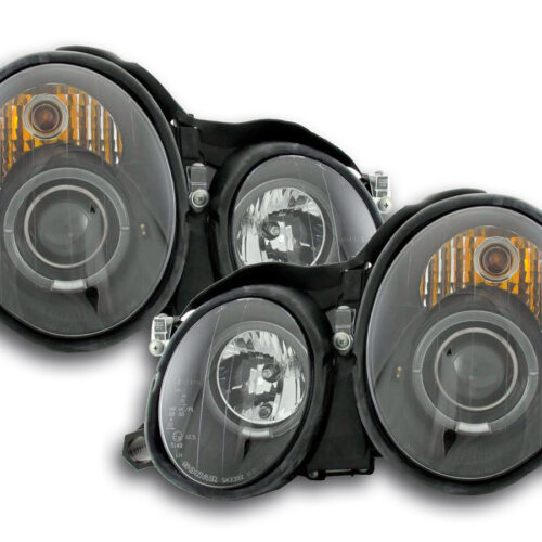 Scheinwerfer Set Angel Eyes Mercedes CLK Typ W208  98-02 schwarz