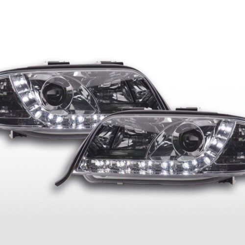 Scheinwerfer Set Daylight LED TFL-Optik Audi A6 Typ 4B  01-04 chrom