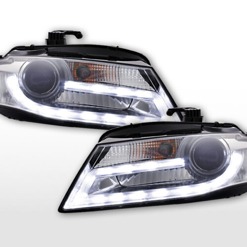 Scheinwerfer Set Xenon Daylight LED Tagfahrlicht Audi A4 B8 8K  07-11 chrom