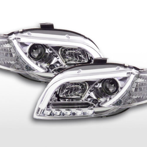 Scheinwerfer Set Daylight LED TFL-Optik Audi A4 Typ 8E  04-08 chrom