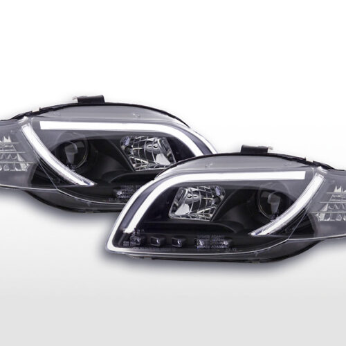 Scheinwerfer Set Daylight LED TFL-Optik Audi A4 Typ 8E  04-08 schwarz