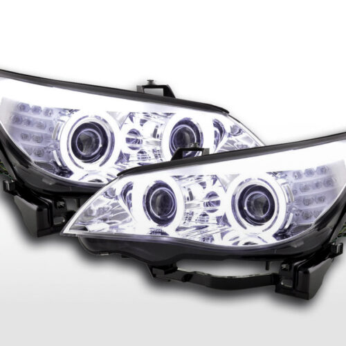 Scheinwerfer Set Xenon Angel Eyes CCFL BMW 5er E60/E61  03-04 chrom