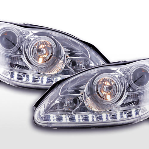 Scheinwerfer Set Daylight LED TFL-Optik Mercedes S-Klasse W220  02-05 chrom