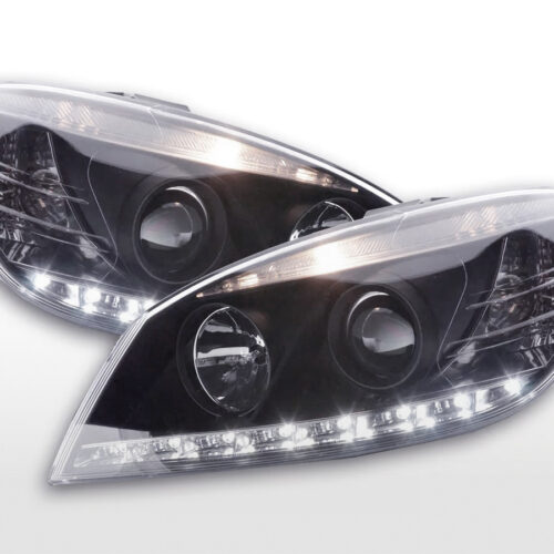 Scheinwerfer Set Daylight LED TFL-Optik Mercedes C-Klasse Typ W204  07-10 schwarz