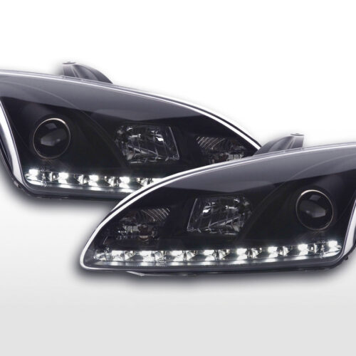 Scheinwerfer Set Daylight LED Tagfahrlicht Ford Focus 2 C307 schwarz