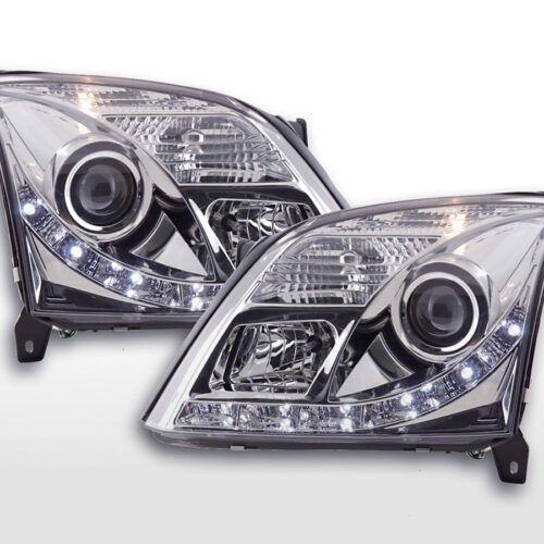 Scheinwerfer Set Daylight LED TFL-Optik Opel Vectra C  02-05 chrom