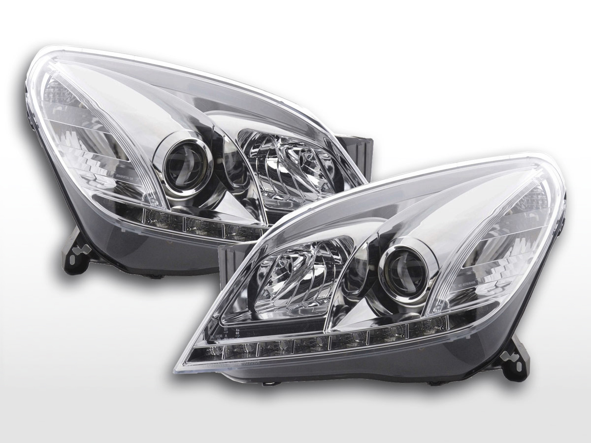 Scheinwerfer Set Daylight LED Tagfahrlicht Opel Astra H  2004-2009 chrom