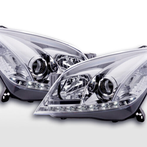 Scheinwerfer Set Daylight LED TFL-Optik Opel Astra H  04-10 chrom für Rechtslenker