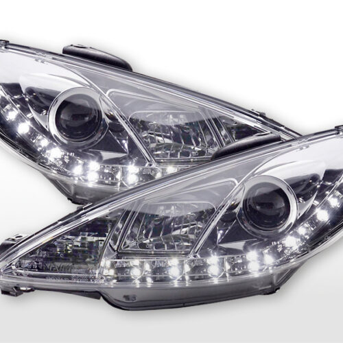 Scheinwerfer Set Daylight LED TFL-Optik Peugeot 206  98- chrom