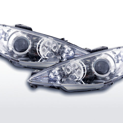 Scheinwerfer Set Daylight LED TFL-Optik Peugeot 206  98-05 chrom