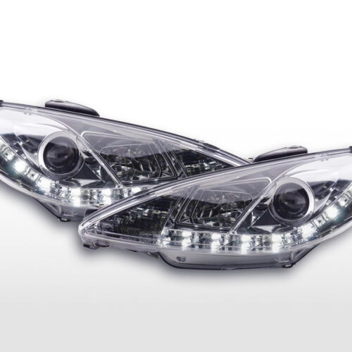 Scheinwerfer Set Daylight LED Tagfahrlicht Peugeot 206 Typ S16  98- chrom