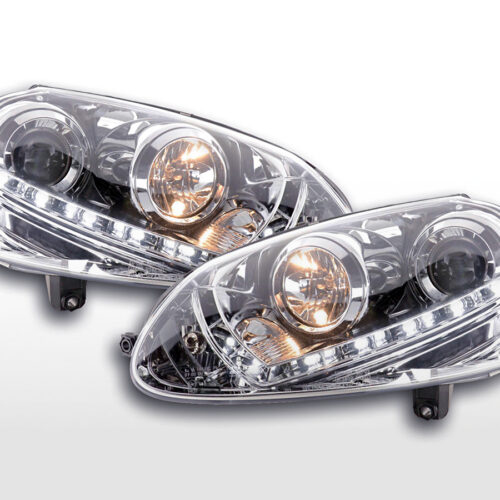 Scheinwerfer Set Daylight LED Tagfahrlicht VW Golf 5 Typ 1K  03-08 chrom