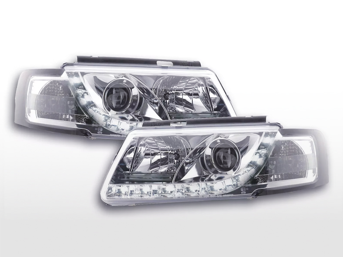 Scheinwerfer Set Daylight LED Tagfahrlicht VW Passat Typ 3B  97-00 chrom