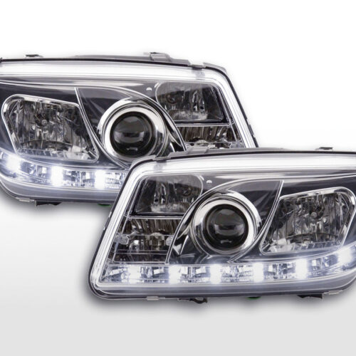 Scheinwerfer Set Daylight LED Tagfahrlicht VW Bora  98-05 chrom