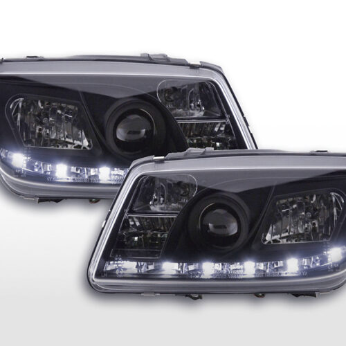 Scheinwerfer Set Daylight LED Tagfahrlicht VW Bora  98-05 schwarz