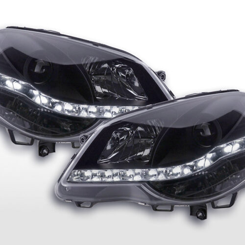 Scheinwerfer Set Daylight LED Tagfahrlicht VW Polo 4 9N3 schwarz