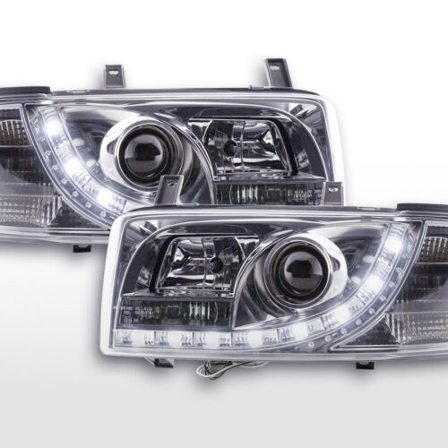 Scheinwerfer Set Daylight LED Tagfahrlicht VW Bus T4  90-96 chrom