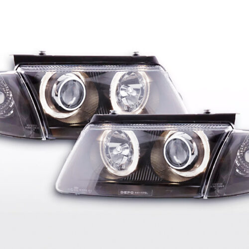 Scheinwerfer Set Angel Eyes VW Passat Typ 3B  97-00 schwarz